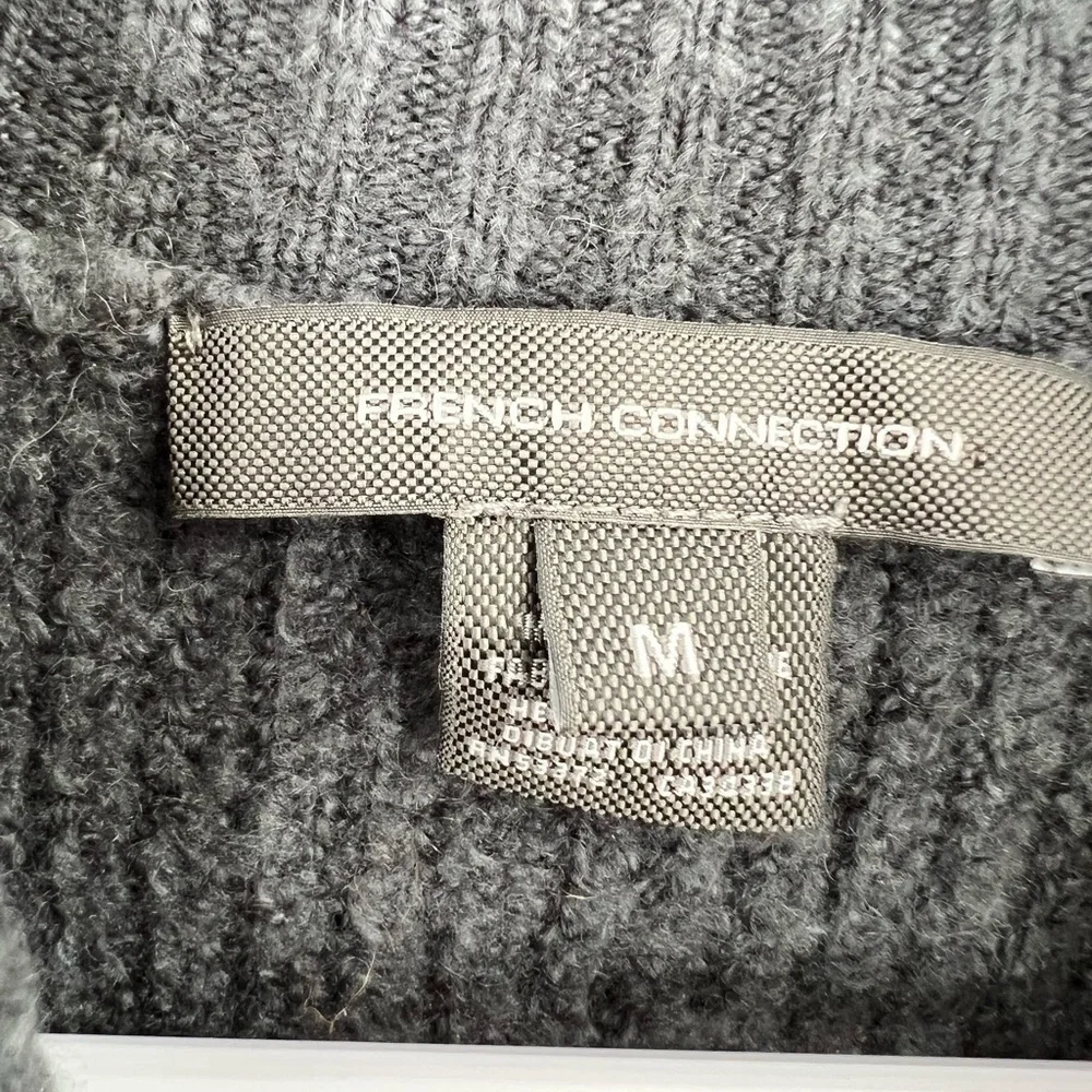 French Connection grey turtleneck wool blend size M